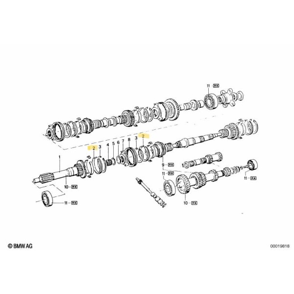 Getrag 235 BMW sincro ring for 4th and 5th gear
