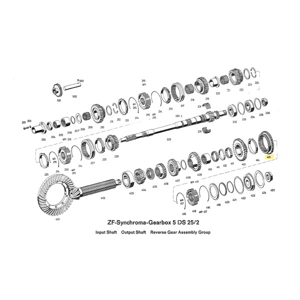 Manicotto scorrevole 1°/RM per cambio ZF 5DS-25/2