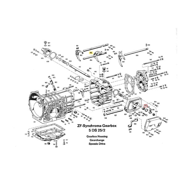 Asta per forcella 4°/5° marcia per cambio ZF 5DS-25/2