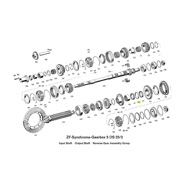Anello 1° marcia per cambio ZF 5DS-25/2