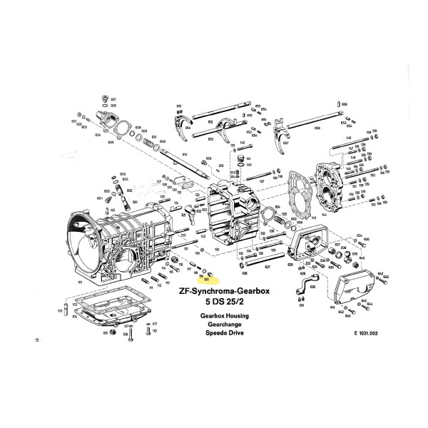 Sump pan bolt kit for ZF 5DS-25/2 gearbox