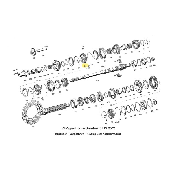 4th/5th synchrobody for ZF 5DS-25/2 gearbox