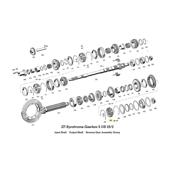 Mozzetto per selettore 1°/R per cambio ZF 5DS-25/2