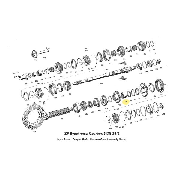 Boccola griffata per 1° marcia per cambio ZF 5DS-25/2
