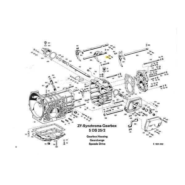 Rail plunger for ZF 5DS-25/2 gearbox