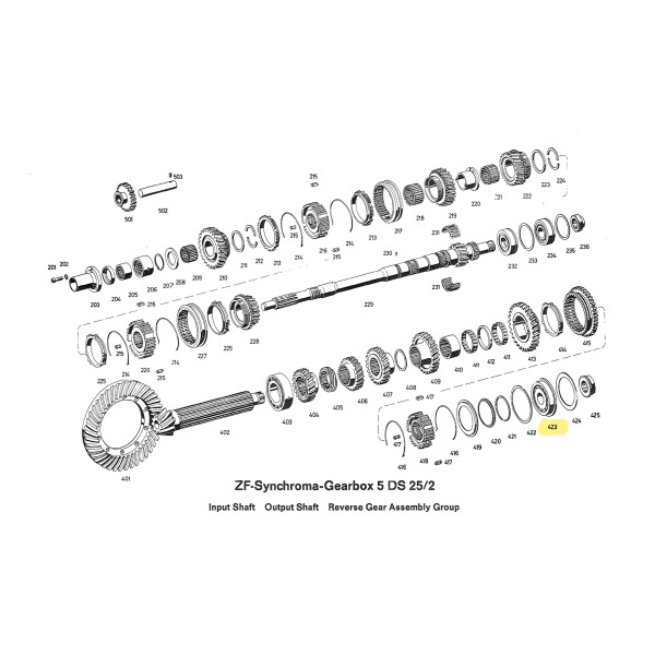 Four contacts ball bearing for ZF 5DS-25/2 pinion