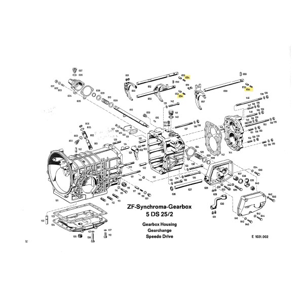 Rod plunger spring for ZF 5DS-25/2 gearbox