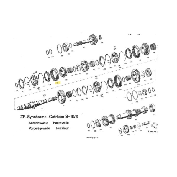 4th/5th gear selector ring for ZF S5-18/3 gearbox