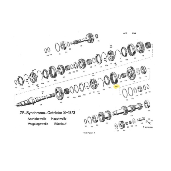 1st/R selector ring for ZF S5-18/3 gearbox